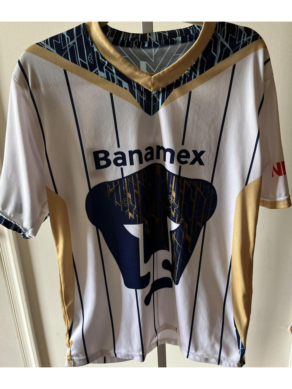 Banamex Pumas Mexico Soccer Futbol Jersey Striped Medium FMF Official Marti